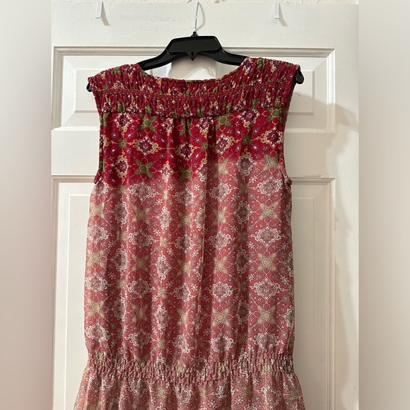 EUC MNG Mango Womens size 6 Drop Waist Sleeveless Beaded Dress - Picture 5 of 8